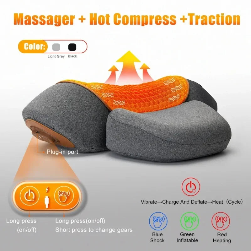 PAQIN Electric Neck Massager Pillow With Heating And Vibration